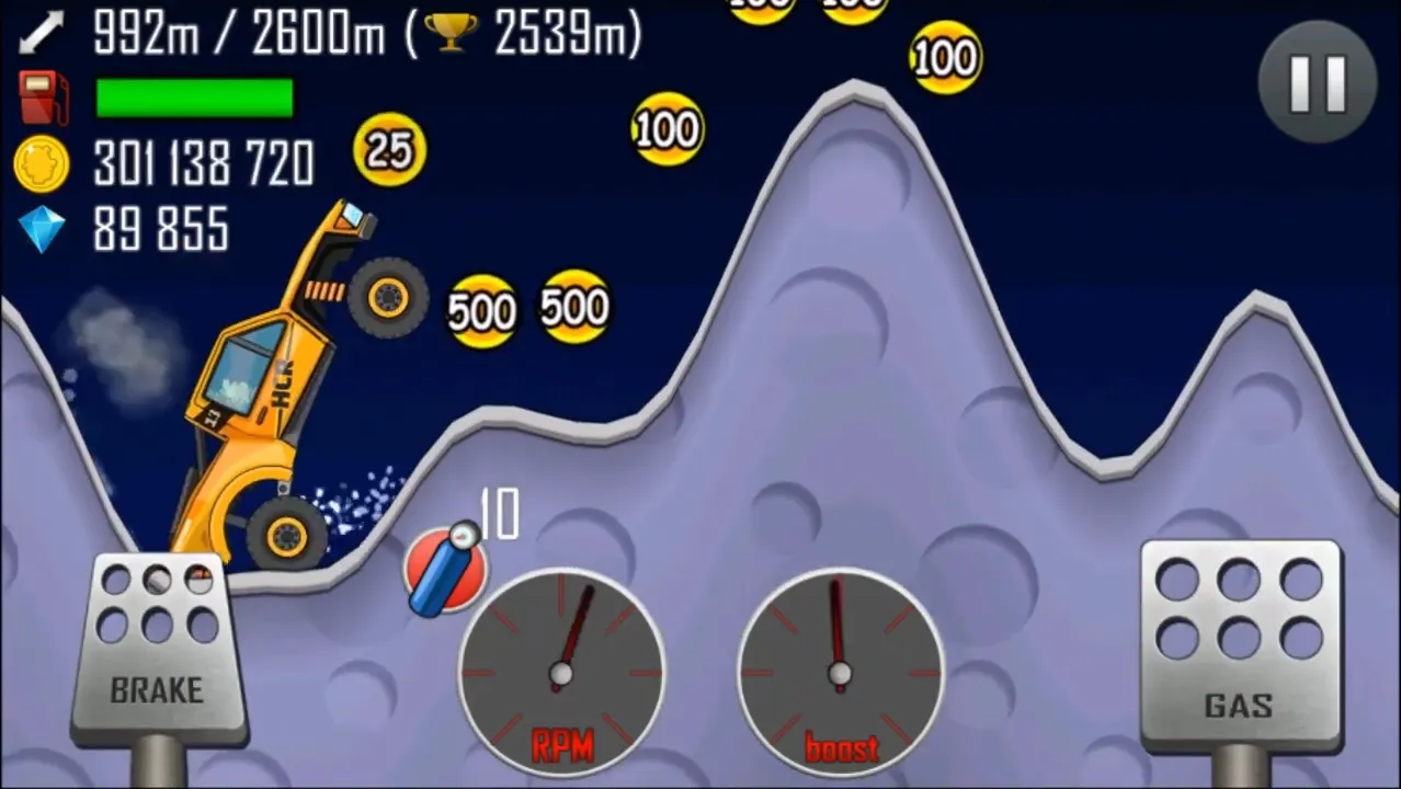 Interesting Stage in Hill Climb Racing MOD APK 2 MOON STAGE